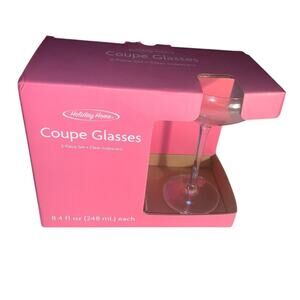 Holiday home Iridescent Coupe Glasses 2-Piece Set Valentine's Day Special